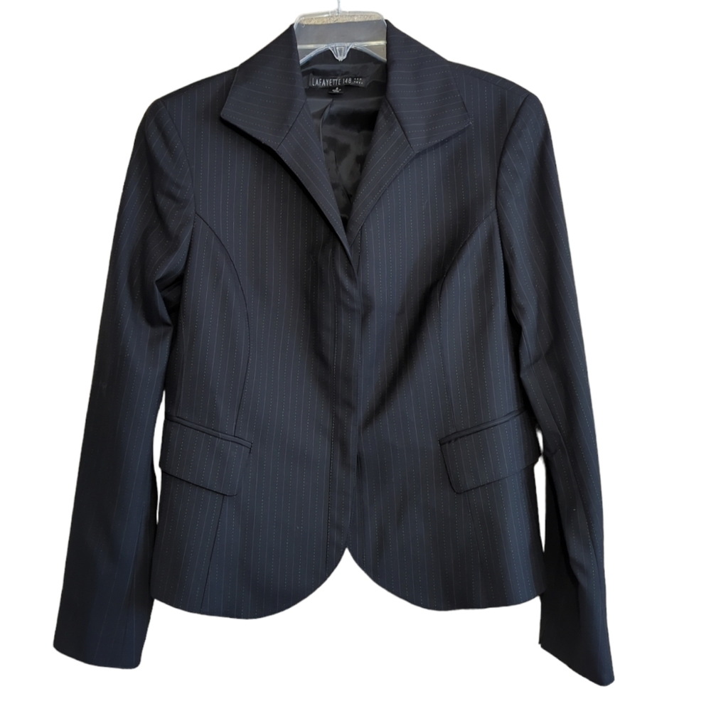 Lafayette 148 pinstripe wool blazer